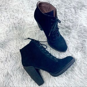 Belle by Sigerson Morrison Suede Lace Up Bootie 9